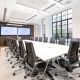 wood panel in conference room office design